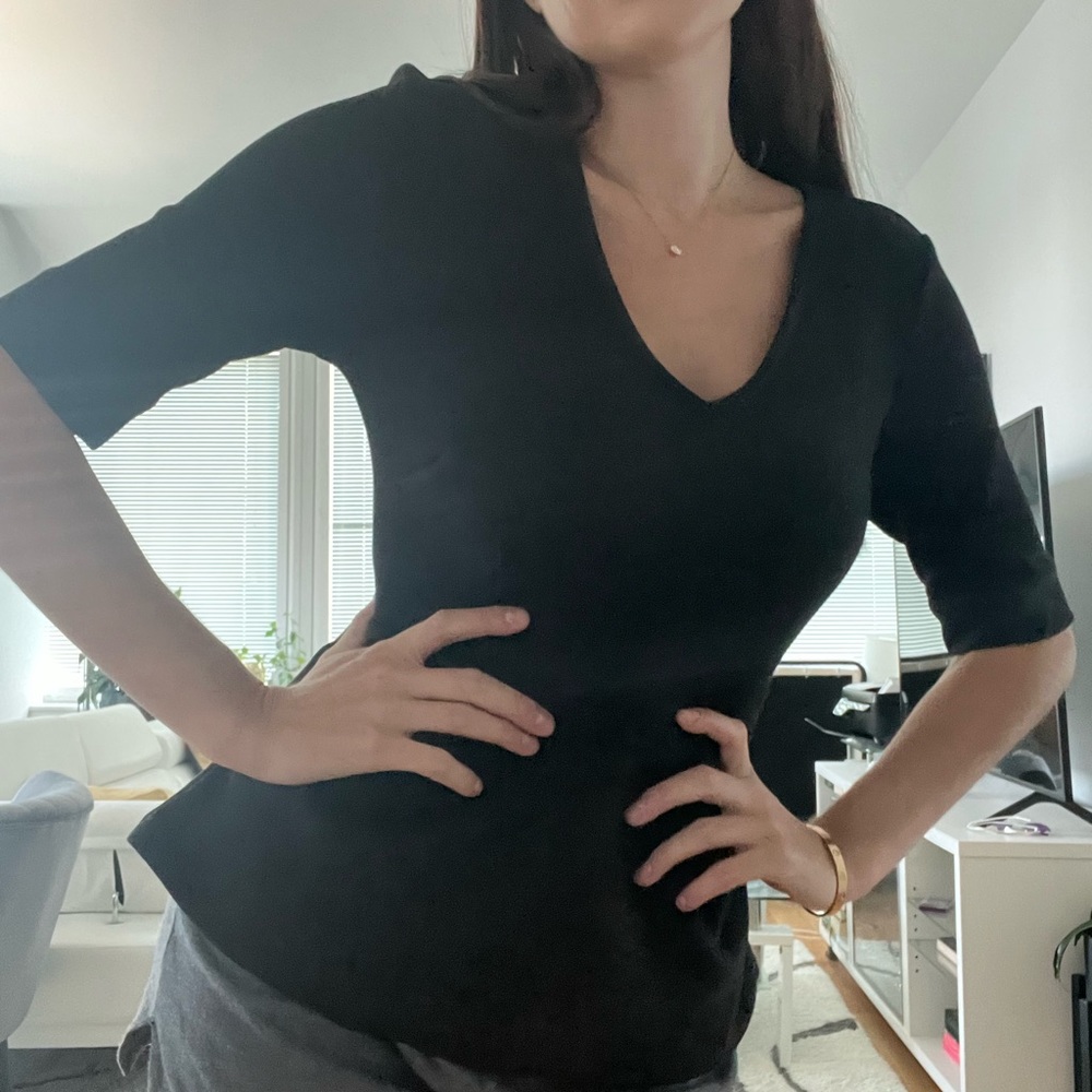 Black fitted blouse
